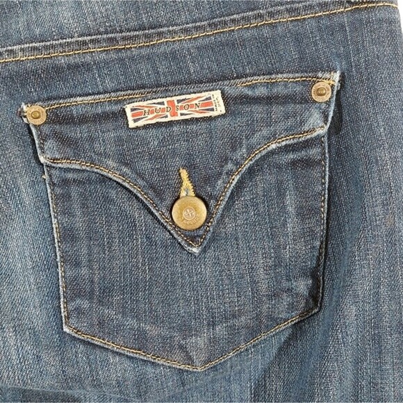 HUDSON Crop Capri Jeans Logo Signature Pocket MAR Wash W419DKS Size 28 - Picture 6 of 10